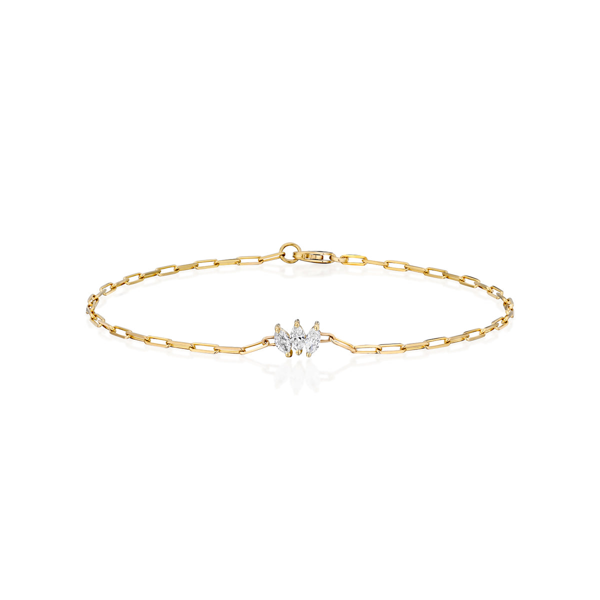 Triple Marquise Lab Grown Diamond Bracelet