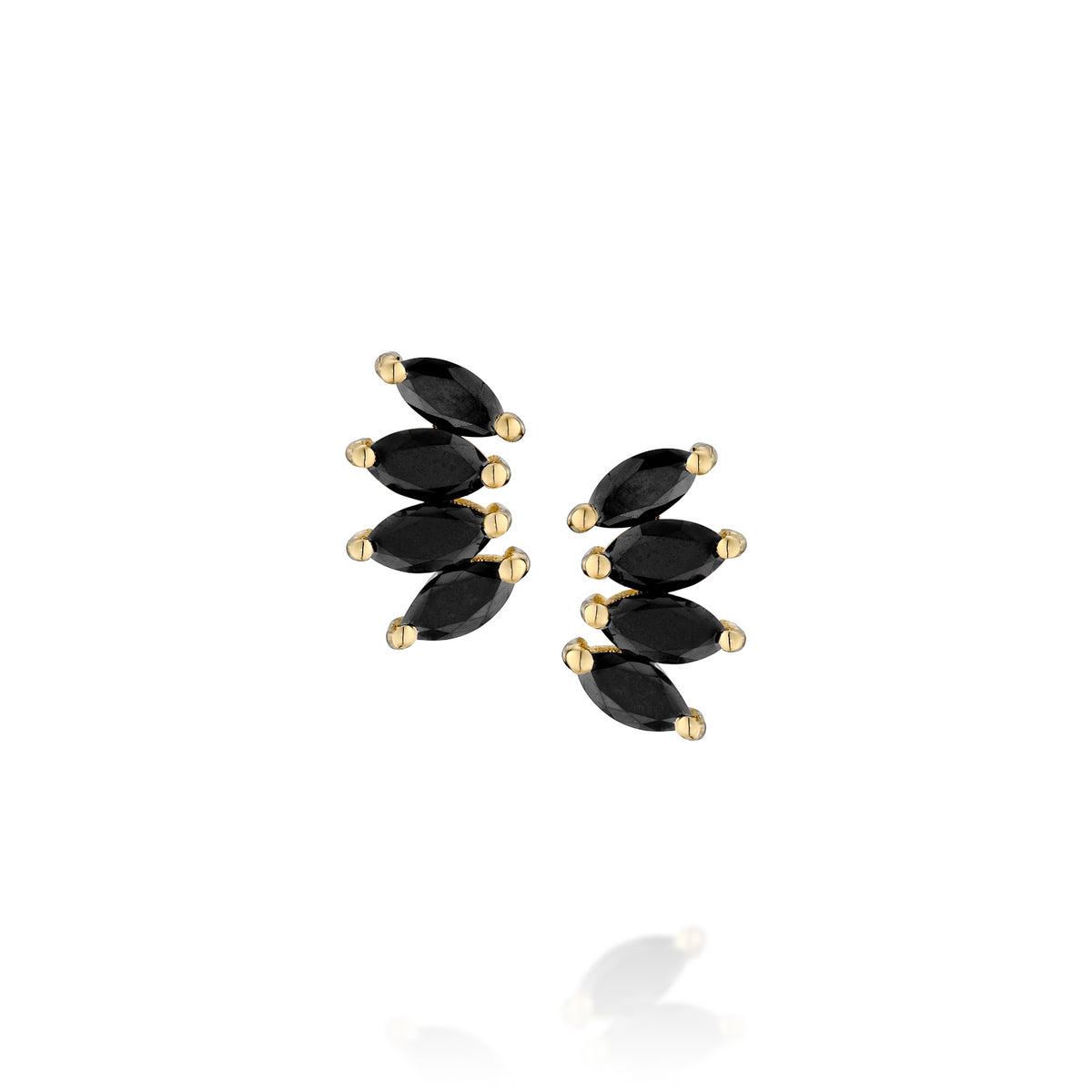 Four Black Diamonds Marquise Earring — image 7 of 9