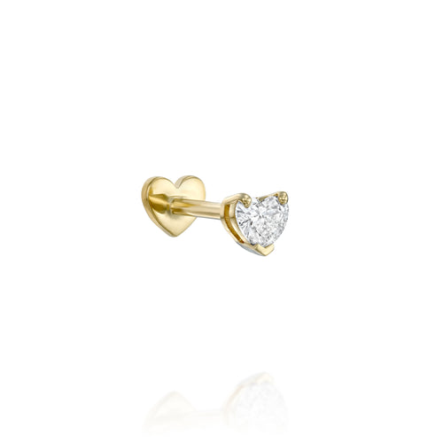 Sharon Heart Diamond Piercing Earring