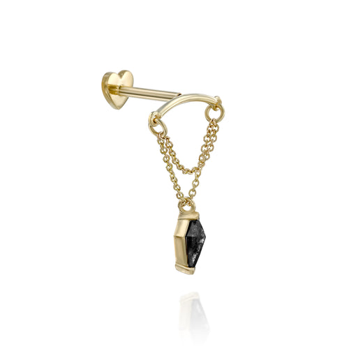 Ella SALT & PEPPER Diamond Piercing Earring