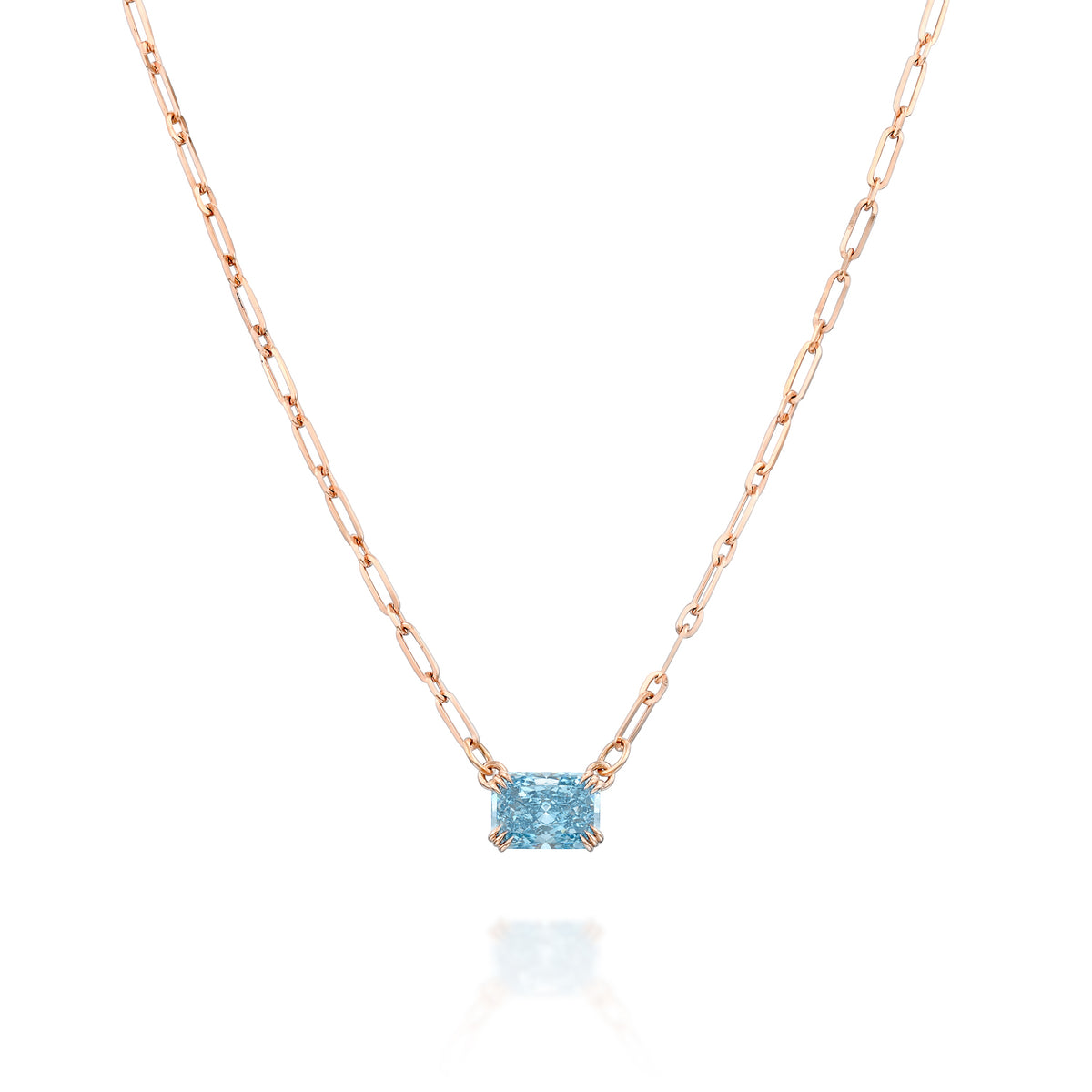 Blue diamond necklace