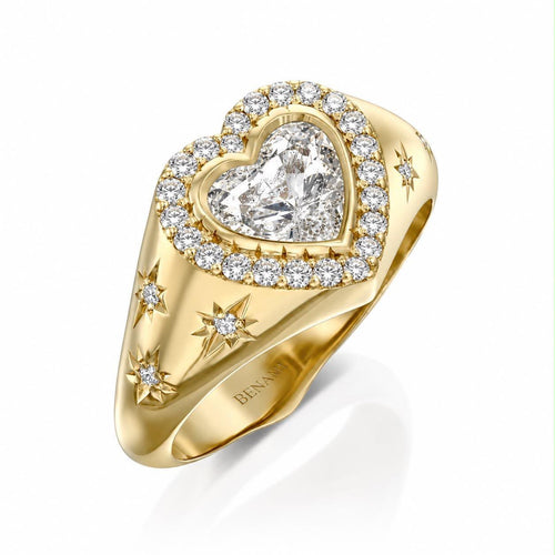 White Diamond Heart Ring — image 2 of 6