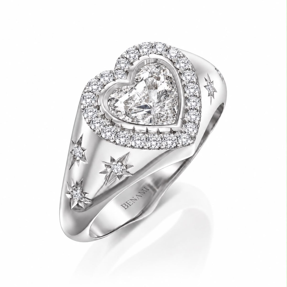 White Diamond Heart Ring — image 6 of 6