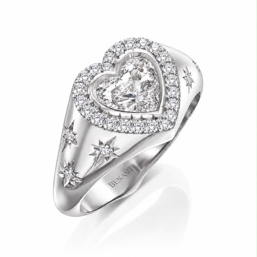 White Diamond Heart Ring — image 6 of 6