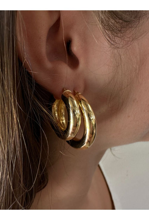 Chunky Hoop Medium Earrings — image 5 of 8