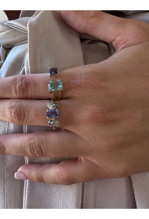 Ariel Ring with Blue Sapphires — image 13 of 13