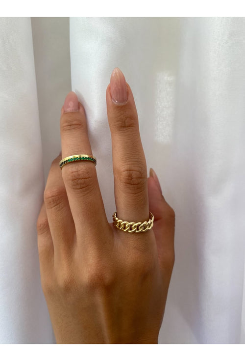 Emerald Band Ring — image 6 of 6