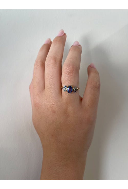 Ariel Ring with Blue Sapphires — image 12 of 13