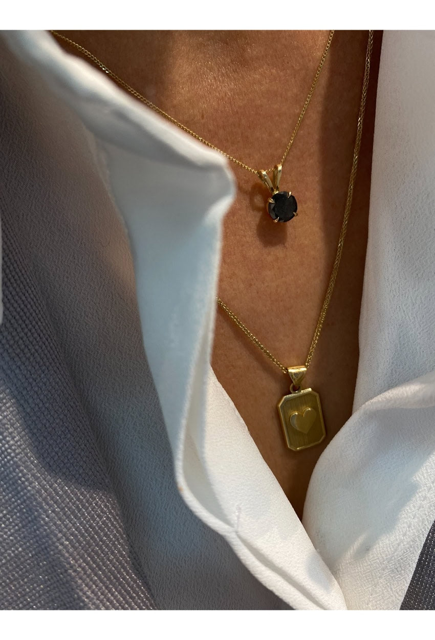 שרשרת יהלום שחור 0.2CT — תמונה 7 מתוך 7