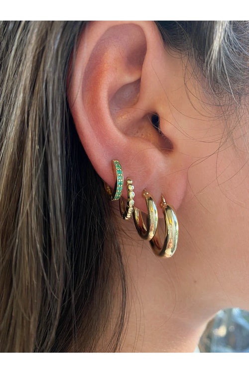 Medium Gold Hoop Earrings — image 4 of 4