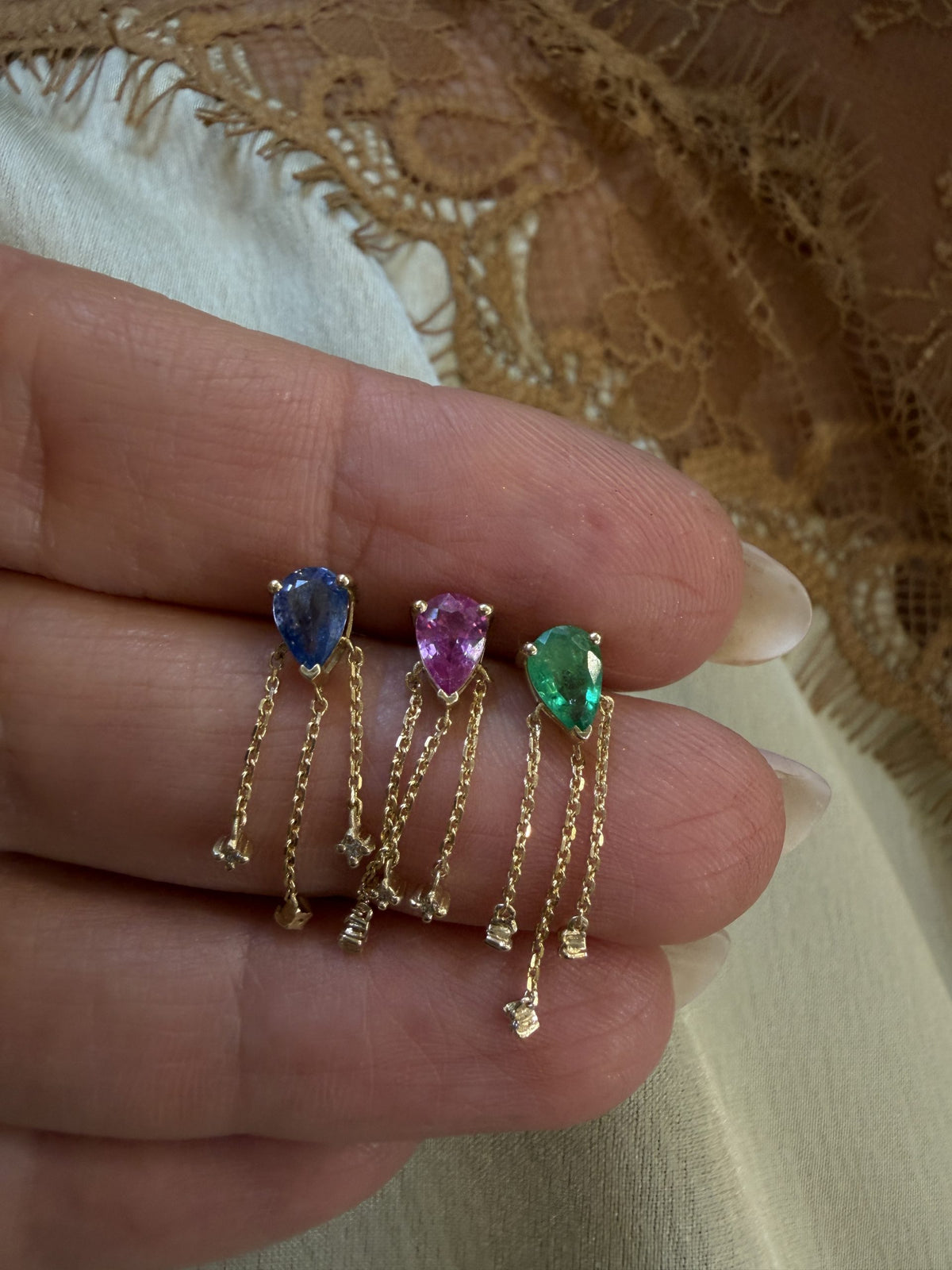 Tony Emerald Piercing Earring — image 4 of 6