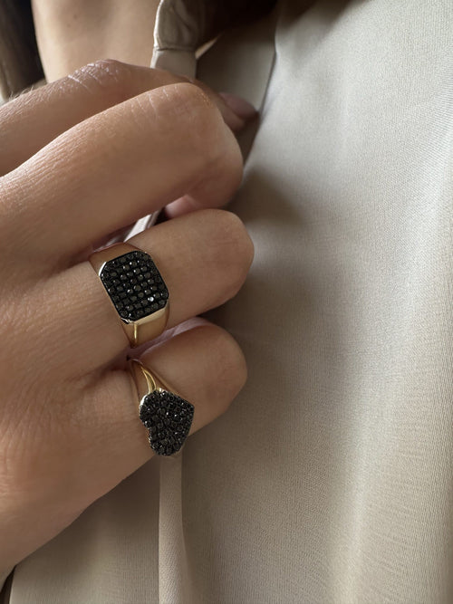 Mikey Black Diamonds Pinky Ring — image 8 of 9