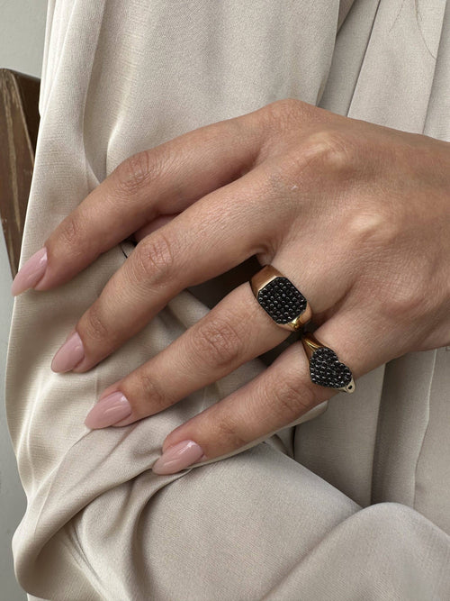 Mikey Black Diamonds Pinky Ring — image 5 of 9