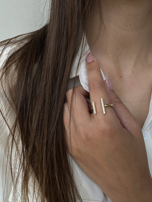 Open Stripes Diamond Ring — image 13 of 15