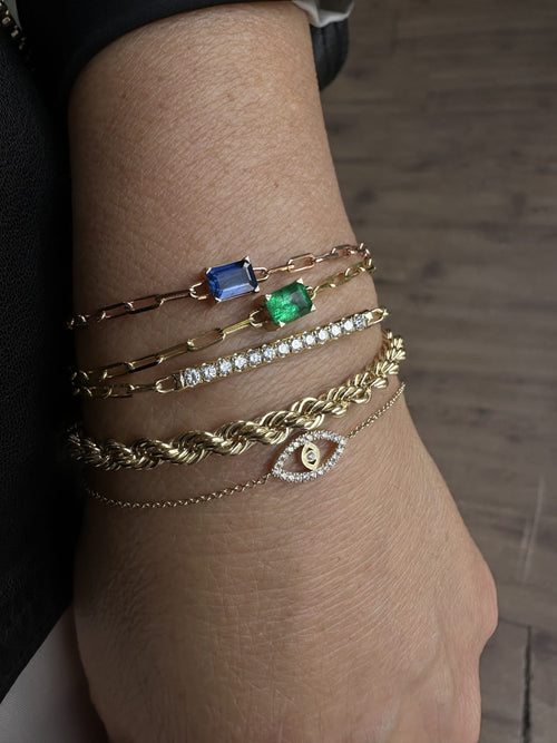 Sapphire Rectangle Bracelet — image 5 of 6