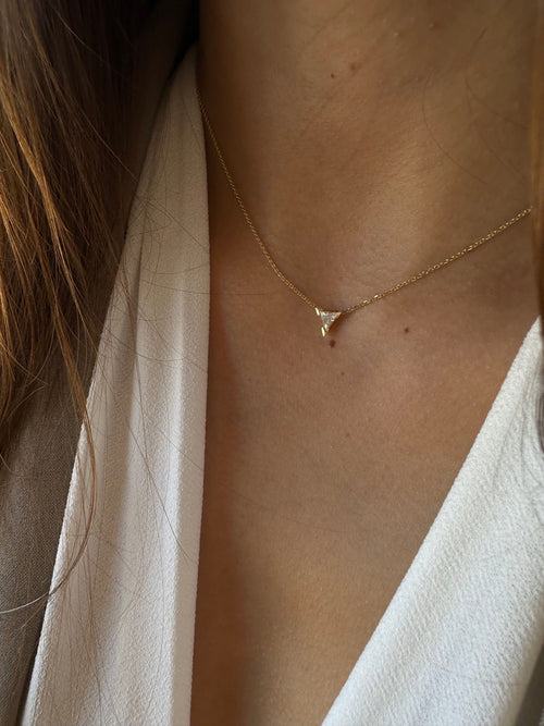 Triangle Diamond Necklace — image 9 of 9