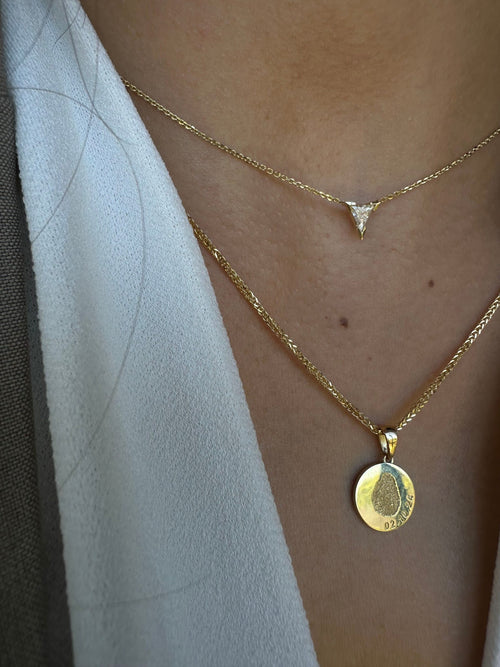 Triangle Diamond Necklace — image 5 of 9