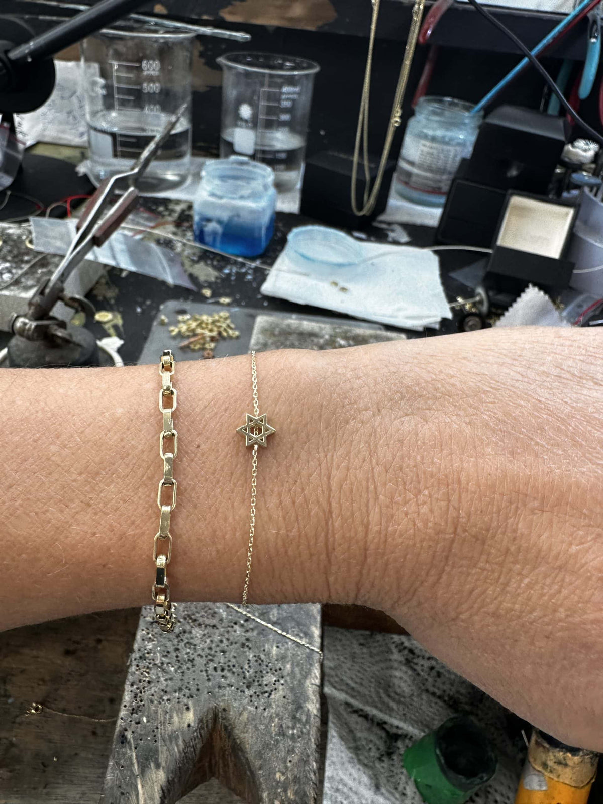 צמיד מגן דוד מזהב 14K — תמונה 7 מתוך 8