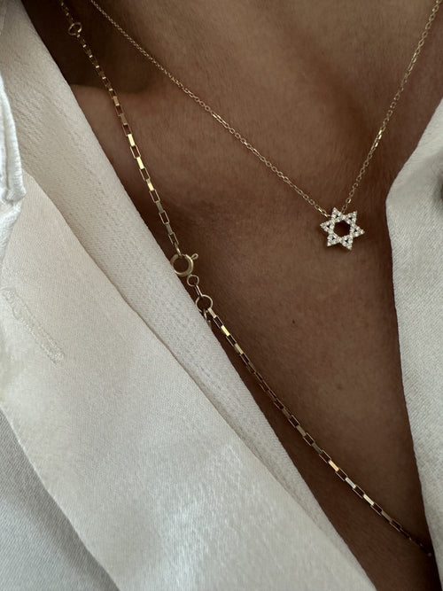 Star of David Necklace with White Diamonds — image 2 of 7