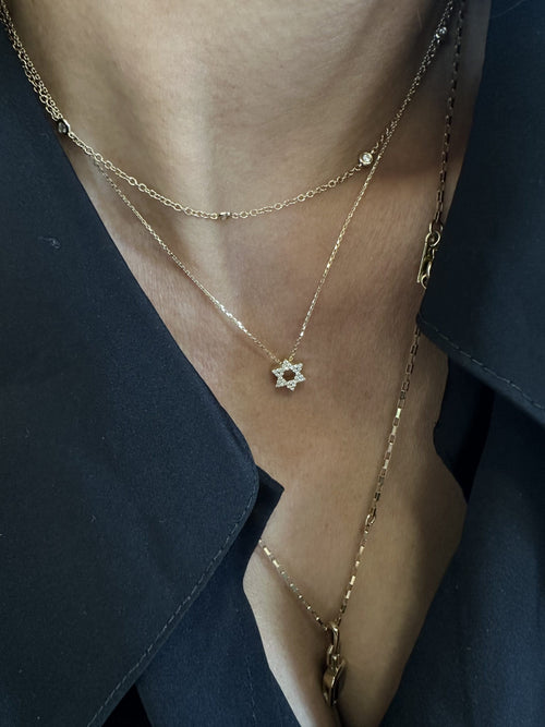 Star of David Necklace with White Diamonds — image 7 of 7