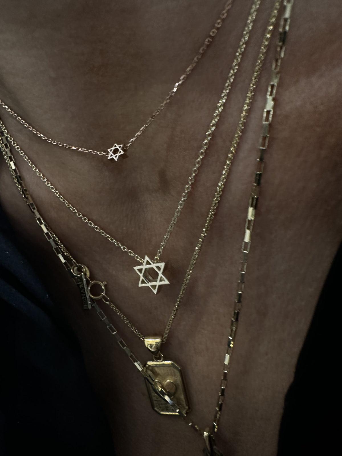 שרשרת מגן דוד מקסי זהב 14K — תמונה 3 מתוך 5