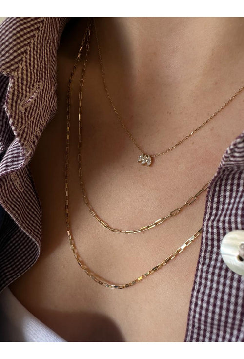 Three White Diamond Necklace — image 3 of 4