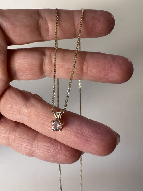Peach Sapphire Necklace