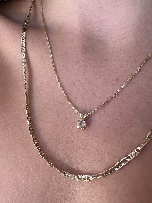 Peach Sapphire Necklace — image 3 of 6