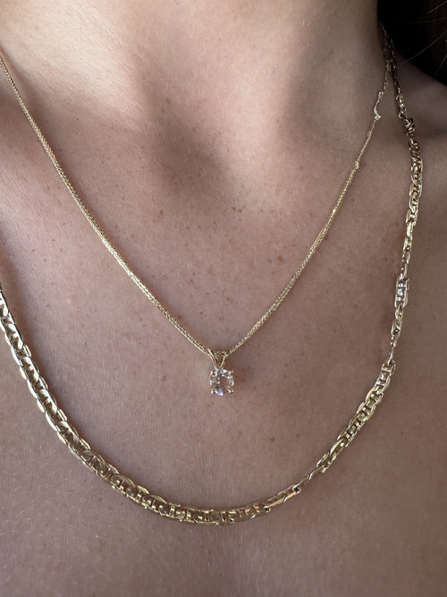 Peach Sapphire Necklace — image 5 of 6