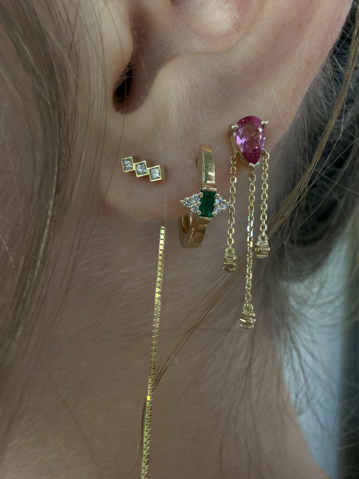 Tony Pink Sapphire Earring — image 5 of 7