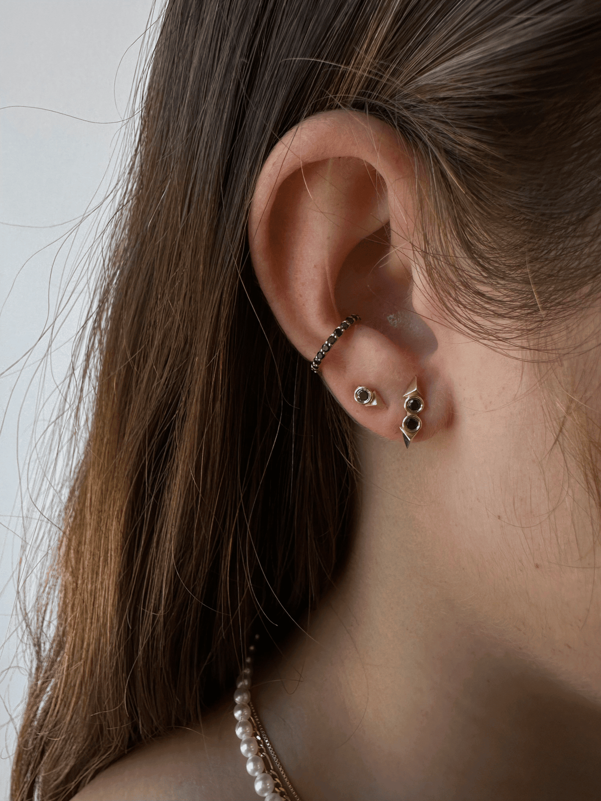 Rose Double Black Diamonds Earrings — image 9 of 11