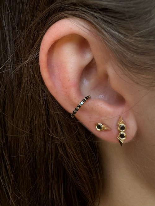 Rose Double Black Diamonds Earrings — image 10 of 11