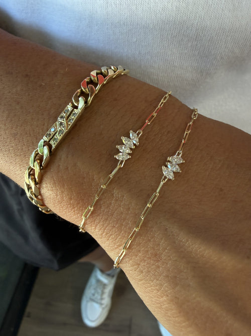 Triple Marquise Lab Grown Diamond Bracelet — image 5 of 10