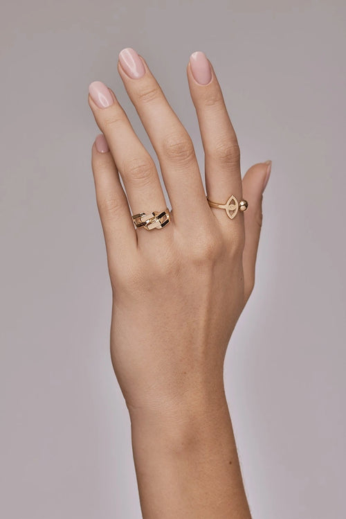 Open Sphere Eye Ring
