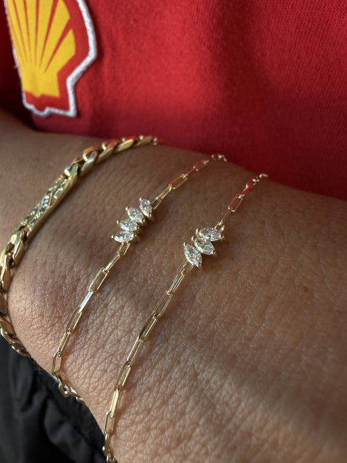 Triple Marquise Lab Grown Diamond Bracelet — image 9 of 10