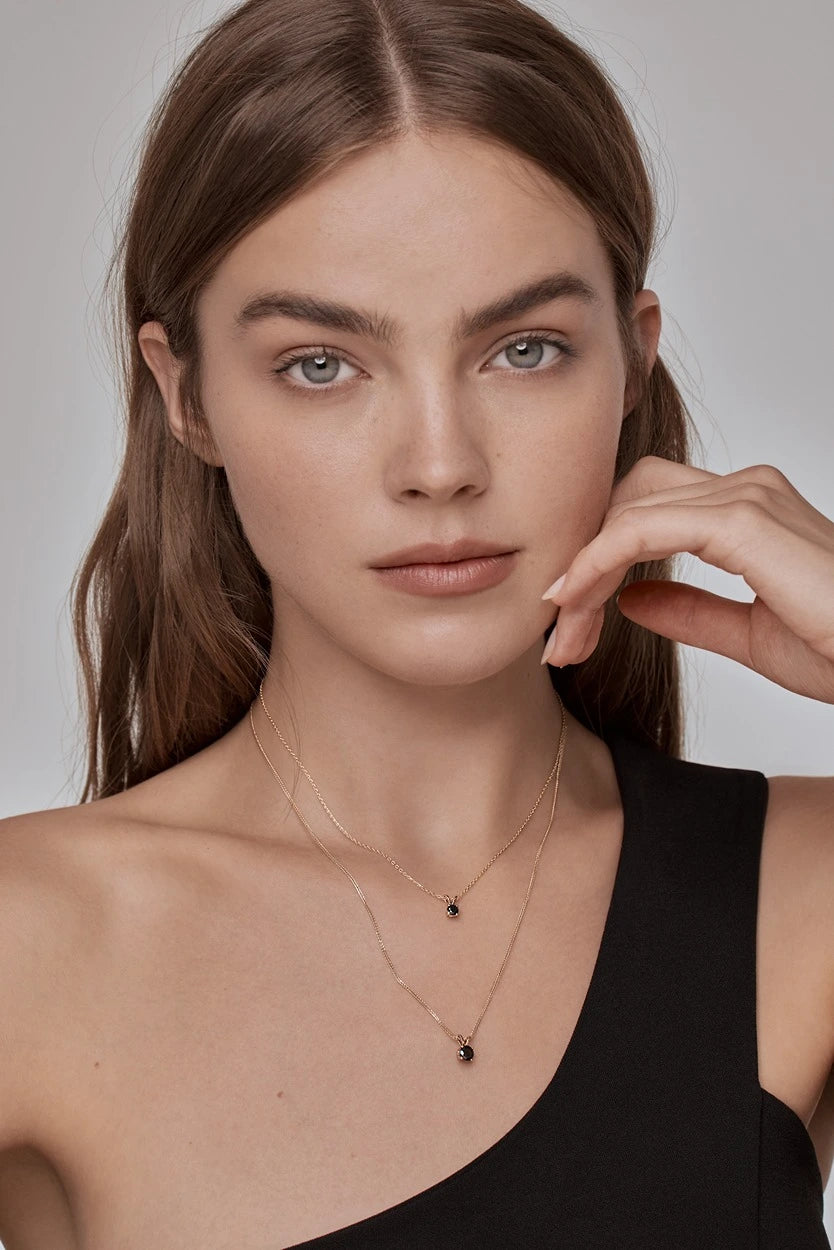 שרשרת יהלום שחור 0.5CT — תמונה 3 מתוך 5
