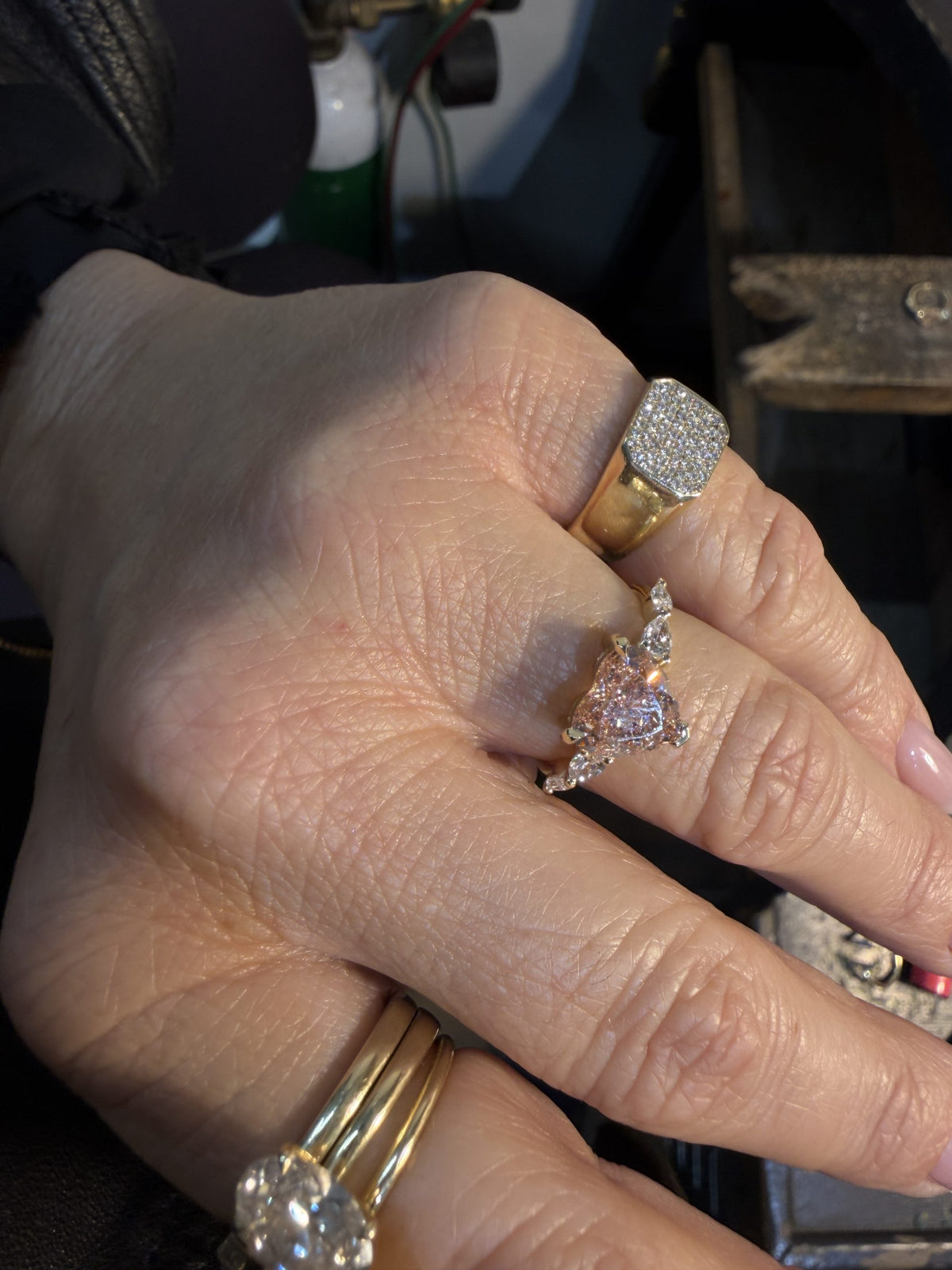 Pink Heart Diamond Ring — image 3 of 13