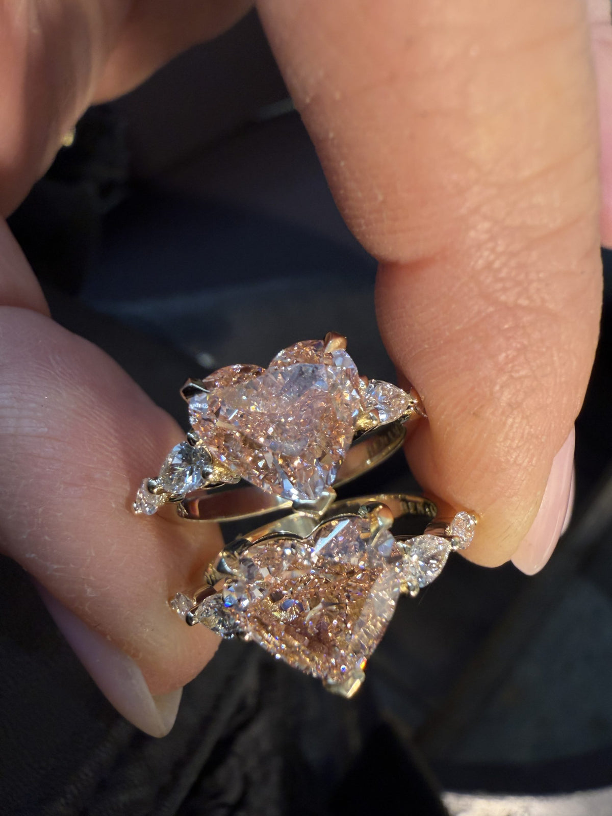 Pink Heart Diamond Ring — image 9 of 13