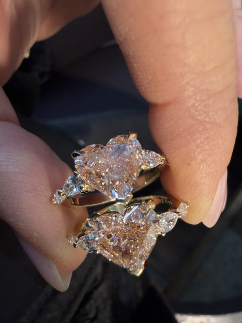 Pink Heart Diamond Ring — image 9 of 13