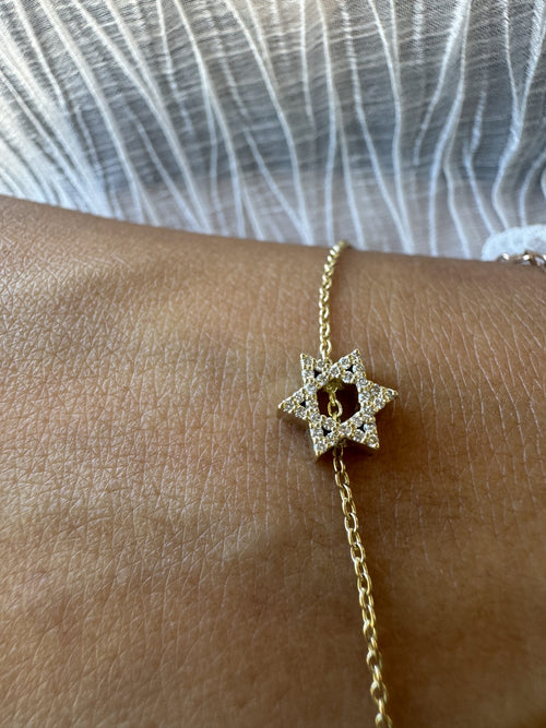 Star of David White Diamonds Bracelet — image 3 of 4