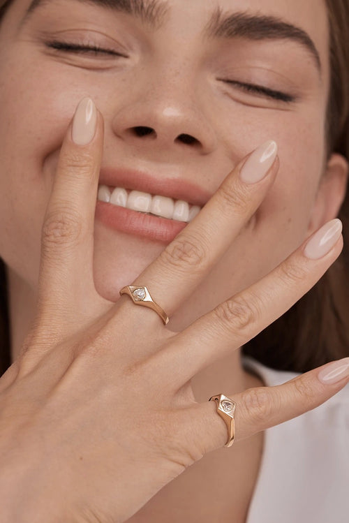 Audrey Heart Diamond Ring — image 4 of 8