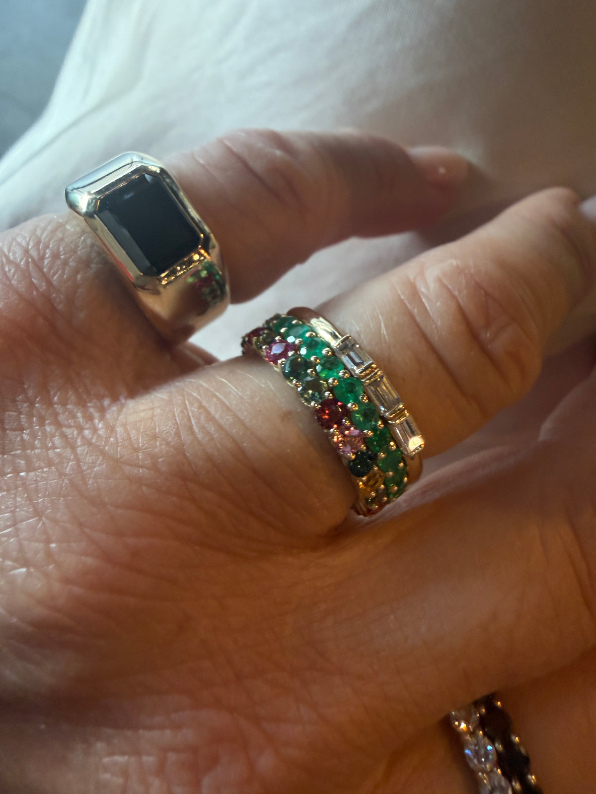 Colorful Tourmaline All Around Ring