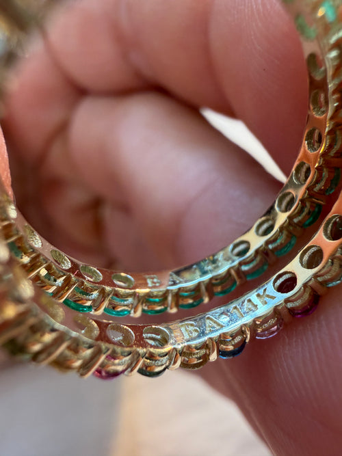 Colorful Tourmaline All Around Ring