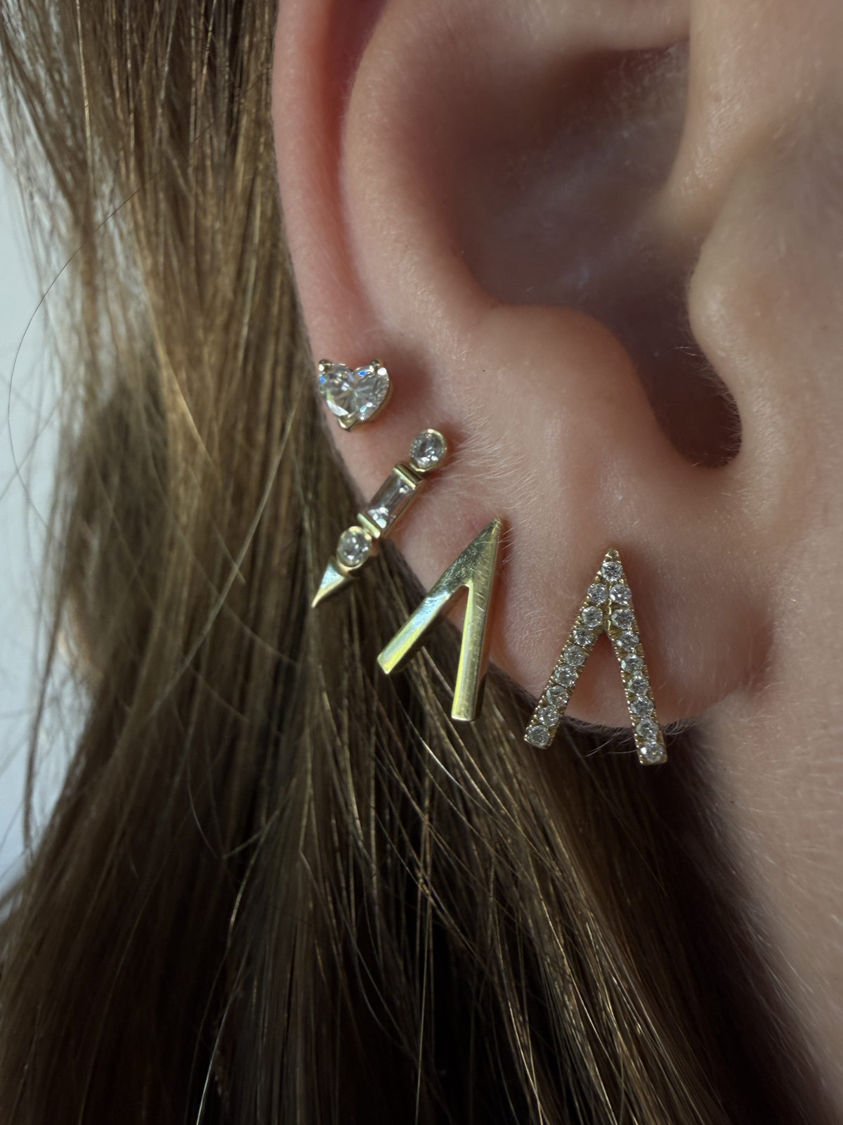 Sharon Heart Diamond Piercing Earring — image 3 of 8