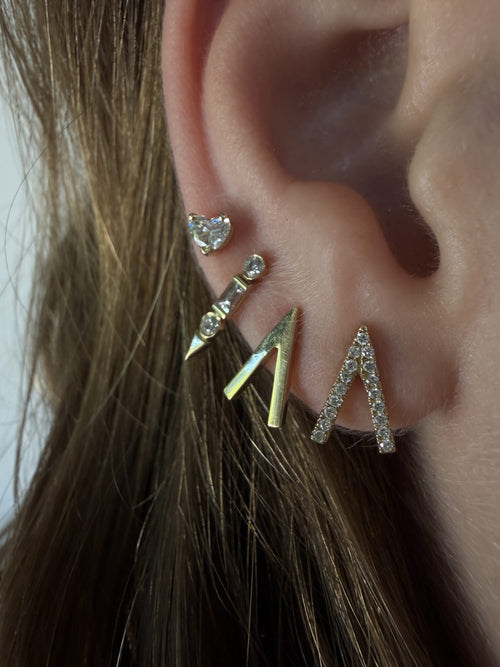 Sharon Heart Diamond Piercing Earring — image 3 of 8