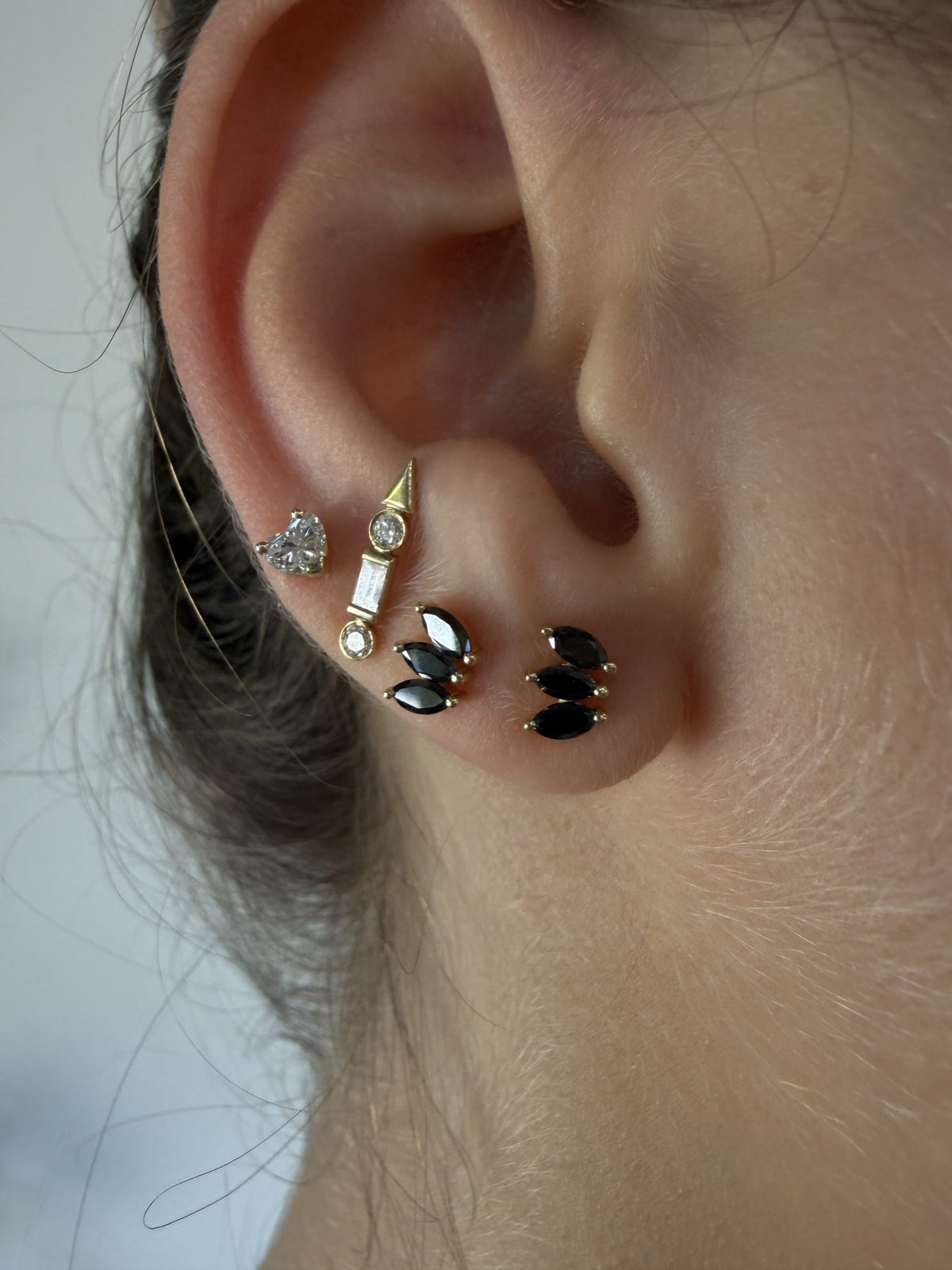 Sharon Heart Diamond Piercing Earring — image 2 of 8