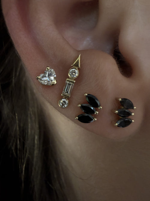 Sharon Heart Diamond Piercing Earring — image 6 of 8