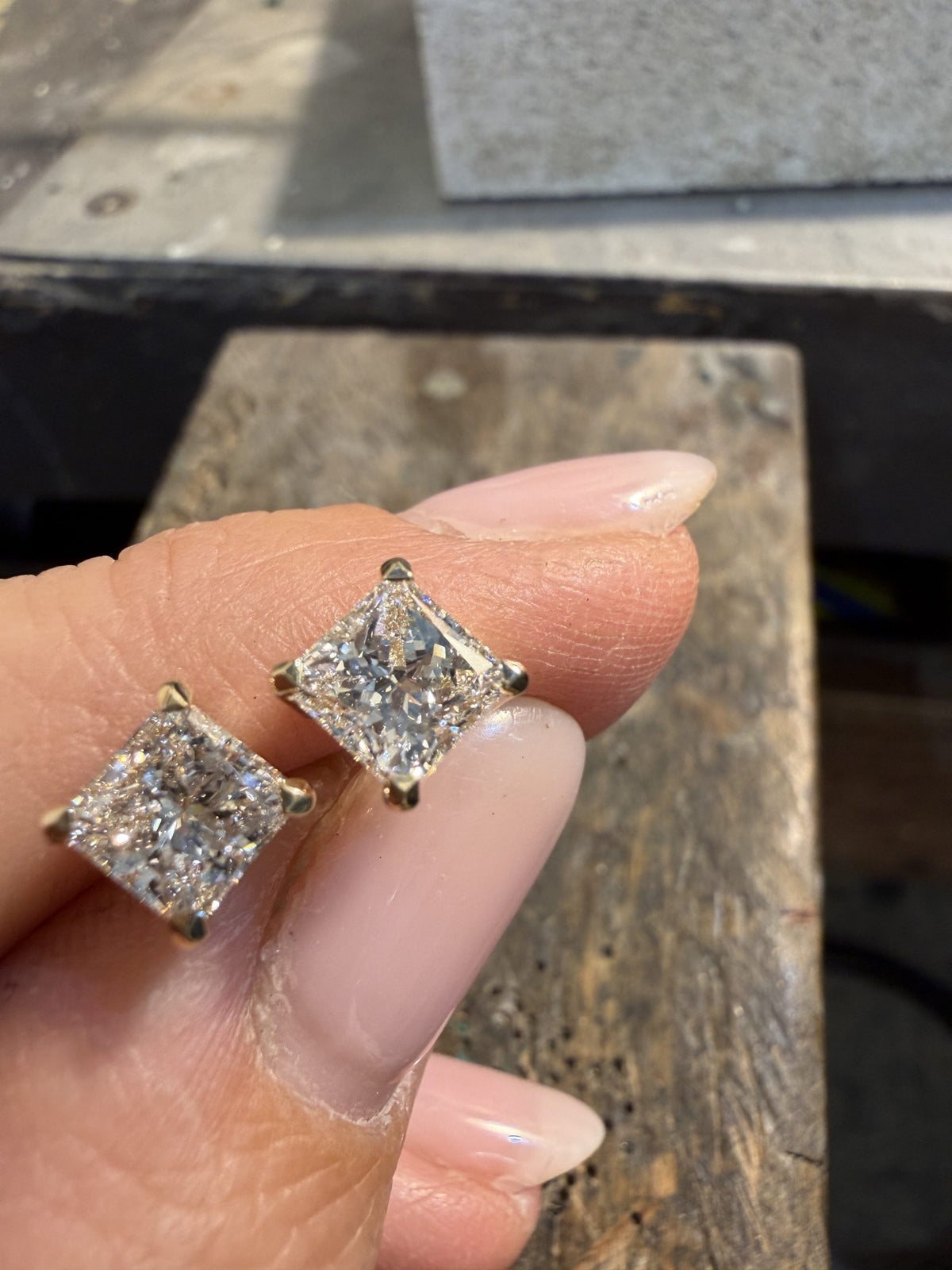 Princess Lab-Grown Diamond Earrings — image 2 of 10