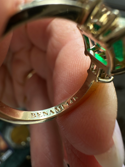 Champagne Emerald Ring — image 6 of 8