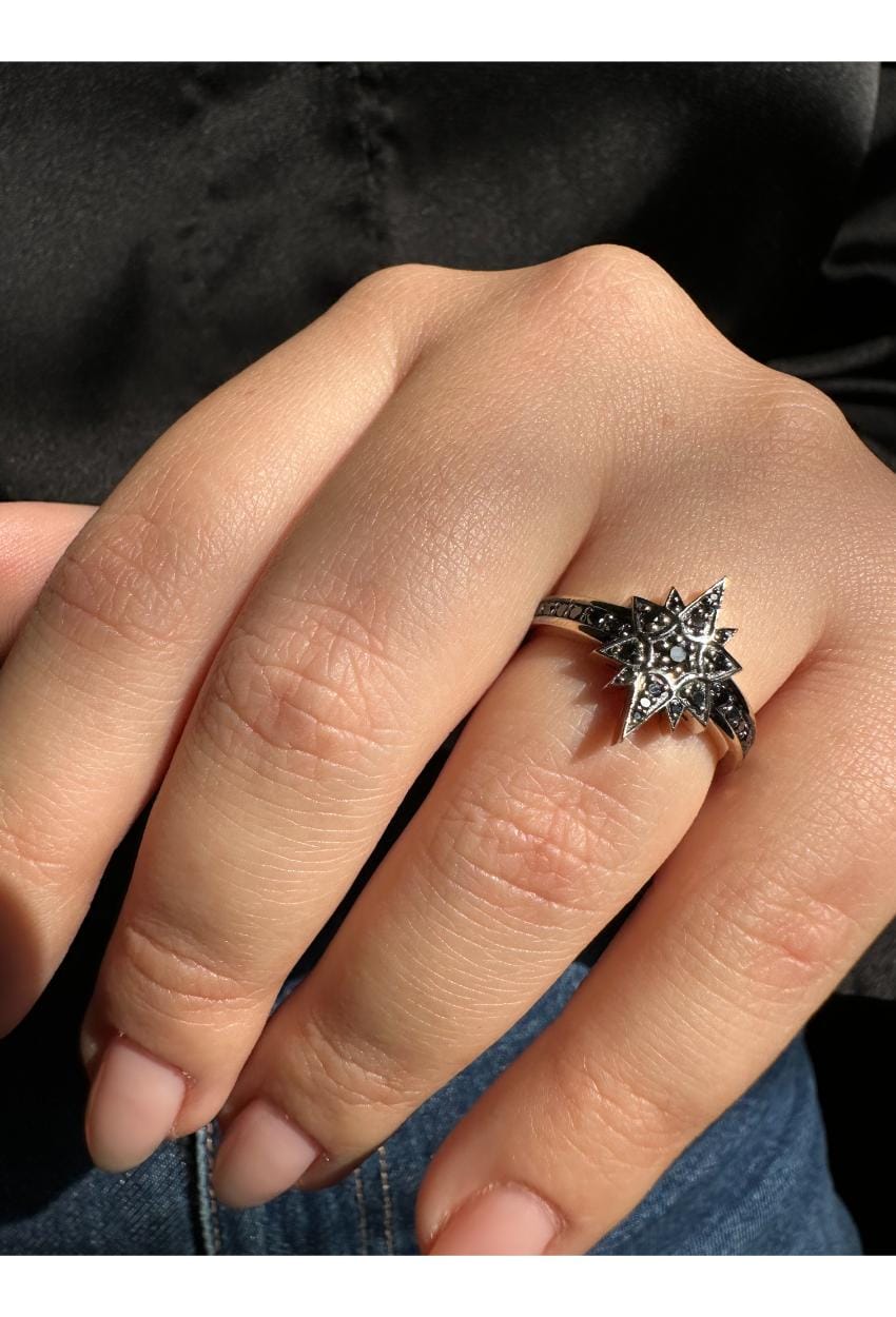 Mika Star Black Diamonds Ring — image 3 of 10